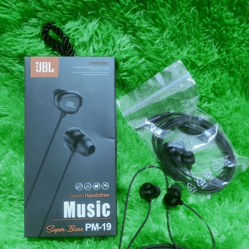 headset JBL PM 19/PM-19 SUPER BASS EARPHONE STEREO MUSIC PM19