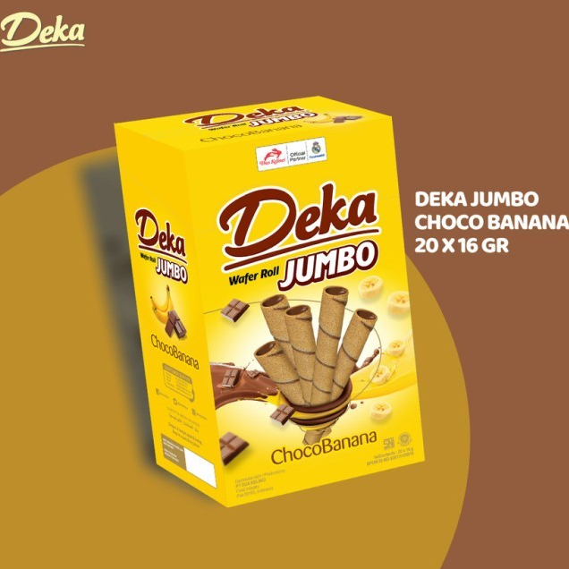 

deka wafer roll jumbo choco banana - deka jumbo choco banana
