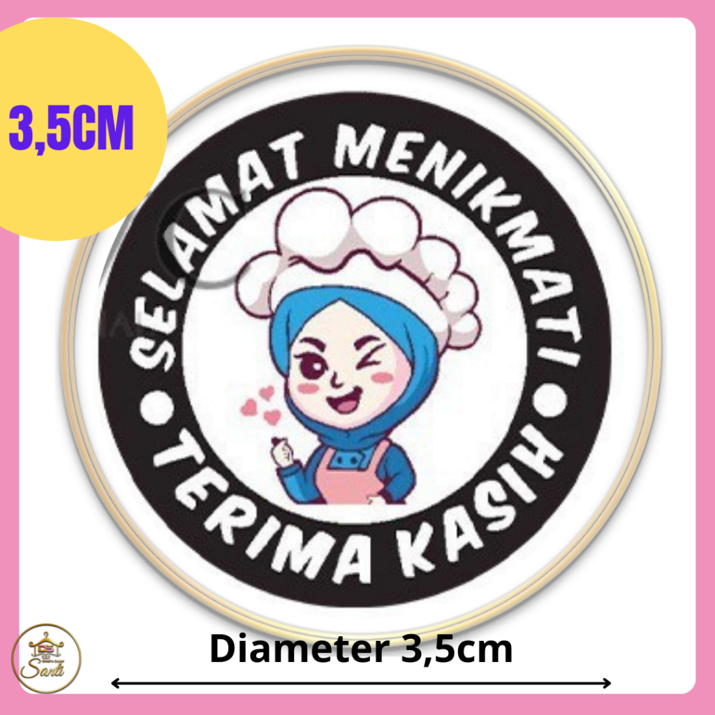 

JUMBO 1 PACK ISI 100 PCS STICKER 3.5 Cm, Selamat Menikmati.