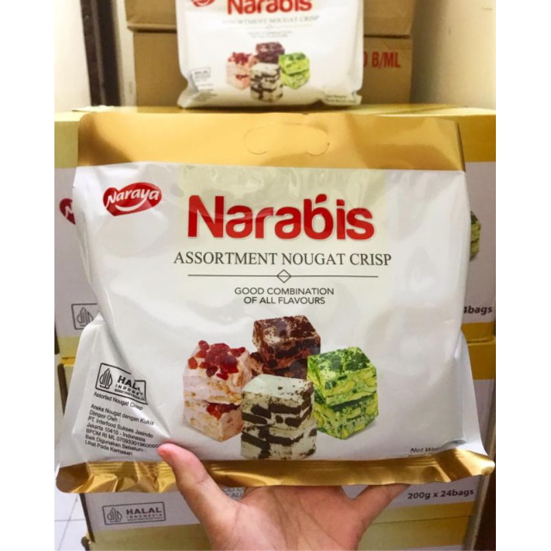 

naraya narabis nougat assortment,chocolate,strawbery,cookies and cream 200g