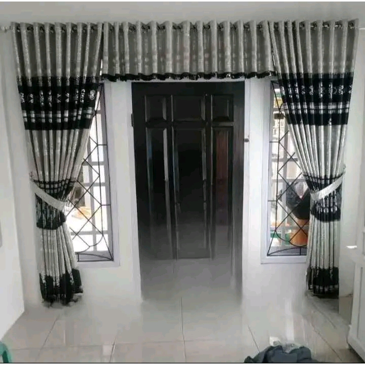 Gorden Satu Set Jendela dan Pintu satu set lengkap dengan poni atas pintu Gorden mewah import