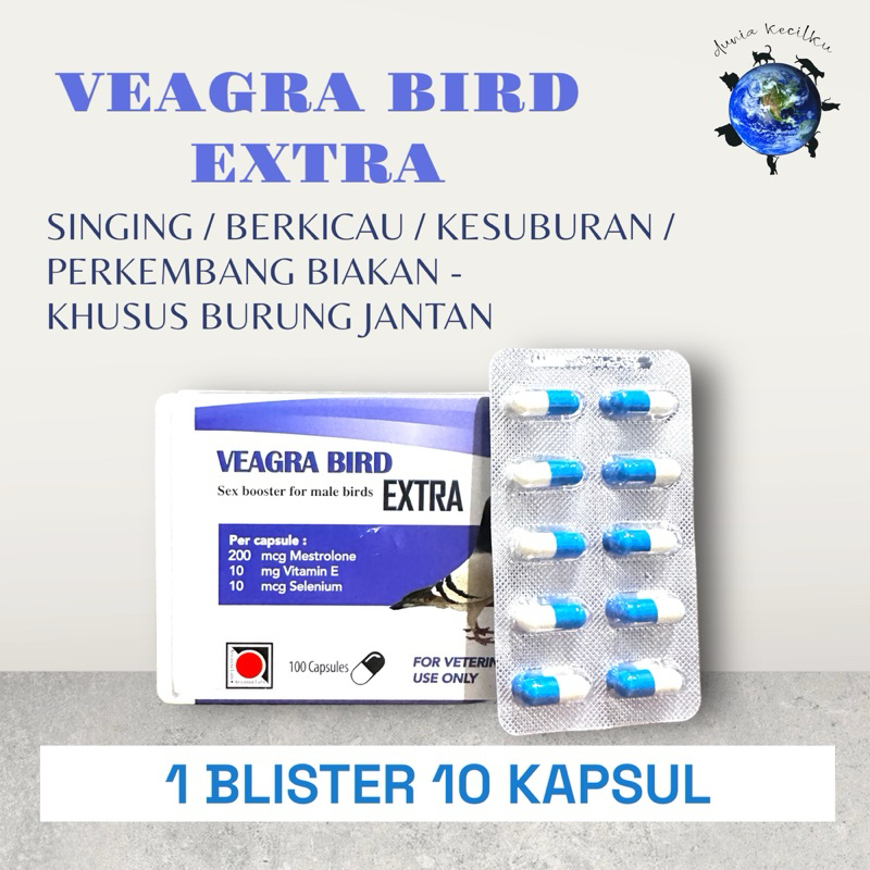 Veagra Bird Extra Suplemen Untuk Burung Jantan - Singing / Berkicau / Hormon / Perkembang Biakan (1 