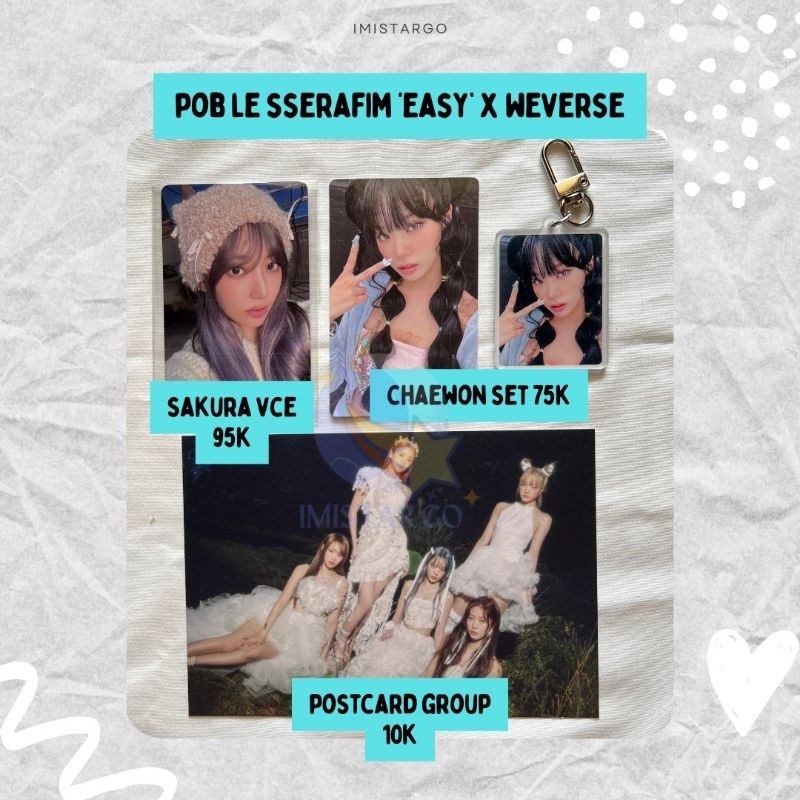 CHAEWON SAKURA LE SSERAFIM PC PHOTOCARD WEVERSE POB