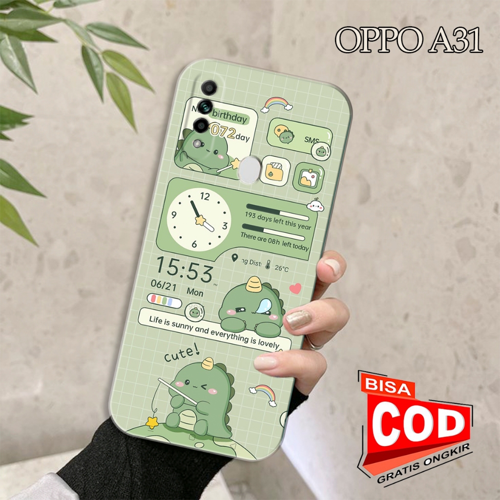 Case Hp Oppo A31 - Casing Hp Oppo A31  - Elzora.Id - Motif Dino    - Fashion Case - Case Cewek - Cas
