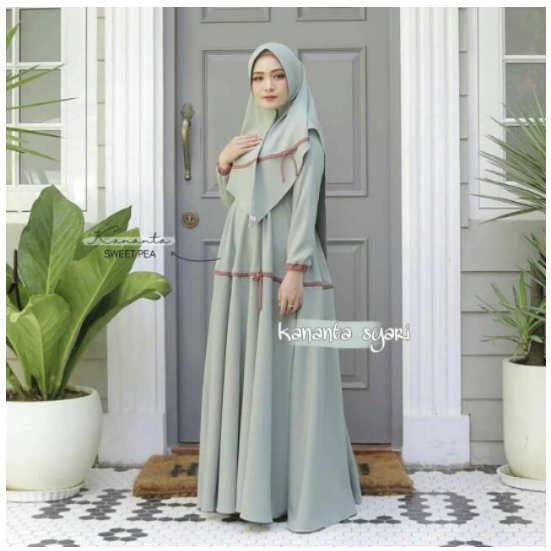 KANANTA SYARI / GAMIS SET KHIMAR WANITA BAHAN PREMIUM - GOB