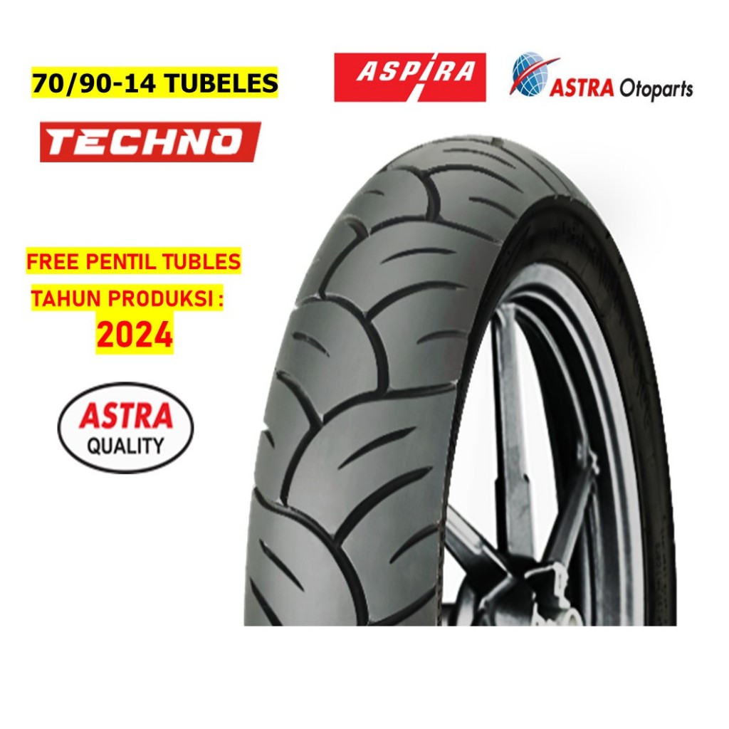 Ban Tubles Aspira 70/90-14  MAXIO TECHNO Ban depan  mio mio j soul soul  GT Xeon