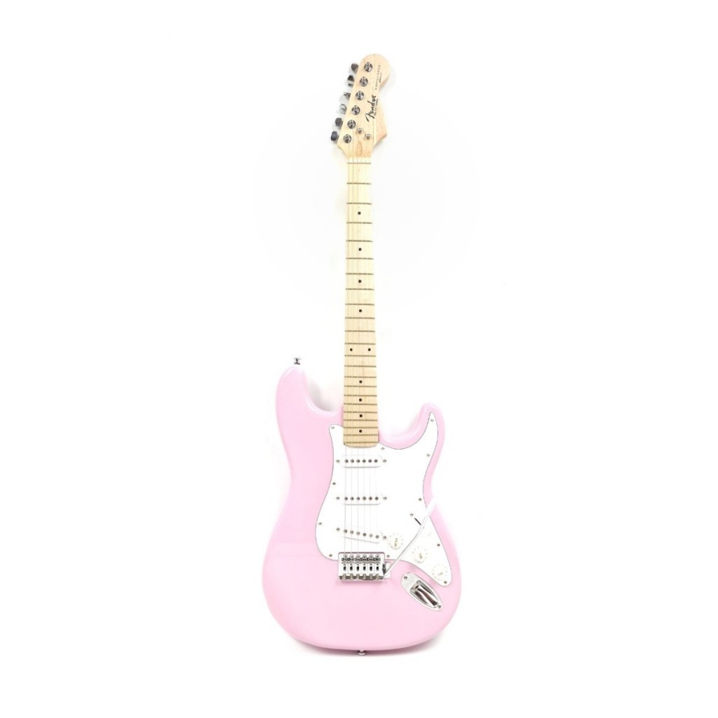Gitar Elektrik Fender StratoCaster Pink Bonus Tas Kabel Jack Listrik