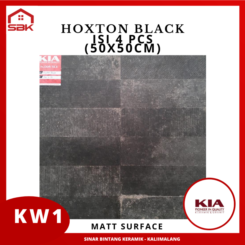 Keramik Lantai 50x50 Hoxton Black