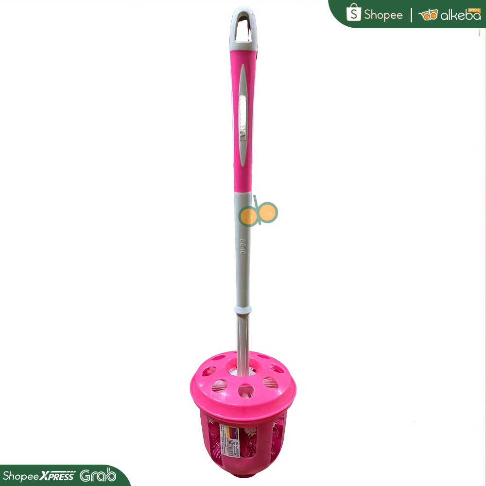 Sikat toilet bulat model dudukan nagata sikat wc wadah tutup bowl brush nagata