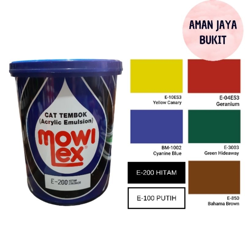 Cat Tembok Mowilex 1KG 1Liter  Acrylic Emulsion