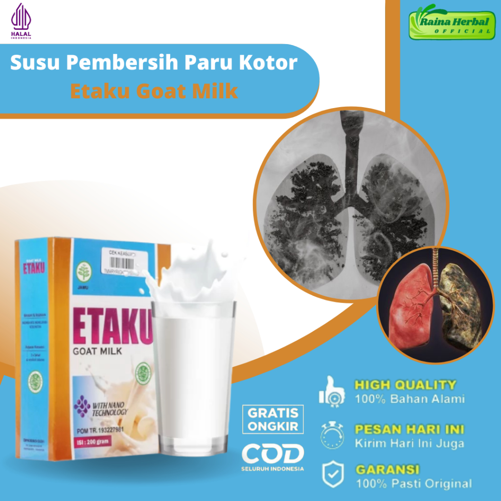 

Susu Pembersih Paru Paru, Susu Pembersih Paru Paru Kotor Perokok, Susu Flek Paru Paru, Paru Paru Basah, Asma, Sesak Nafas, TBC Paru, Infeksi Par, Susu Untuk Pembersih Paru Paru, Radang Paru, Nyeri Dada Etaku Goat Milk