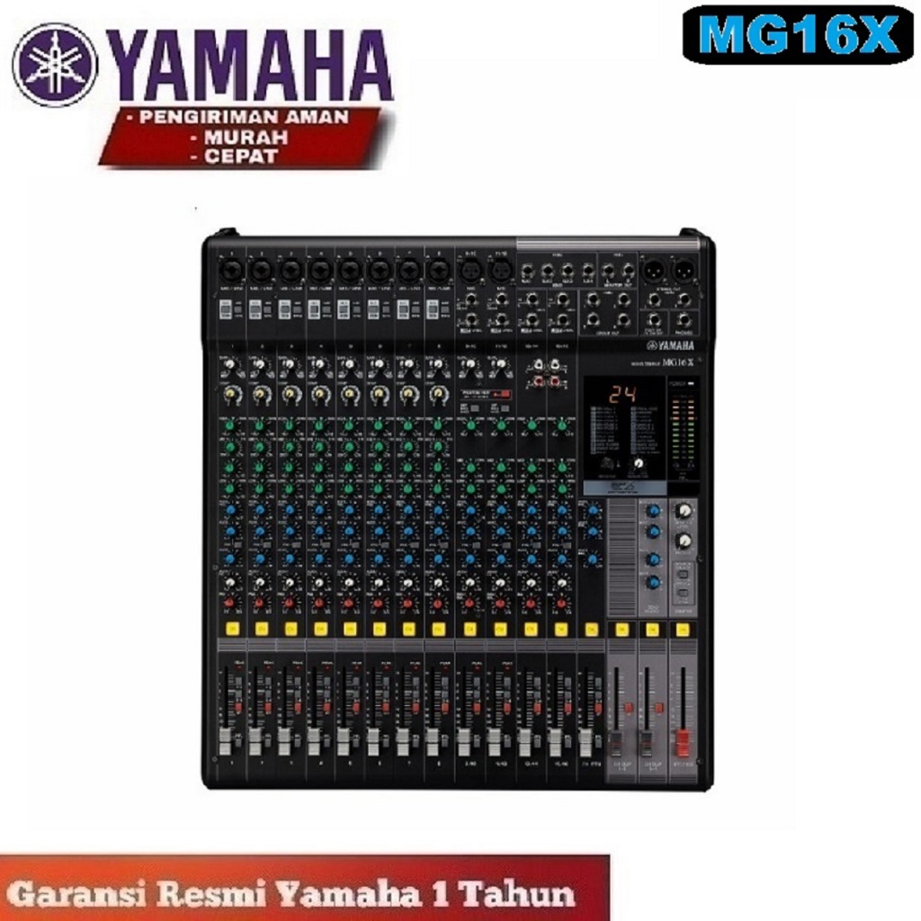 Mixer Yamaha MG16X 16_Channel Mixer Audio dengan Efek Original Garansi Resmi