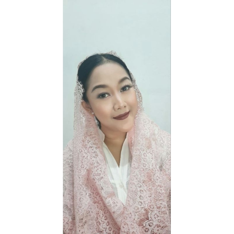 hijab brukat hijab lace hijab instan premium BABYPINK hijab brokat hijab renda