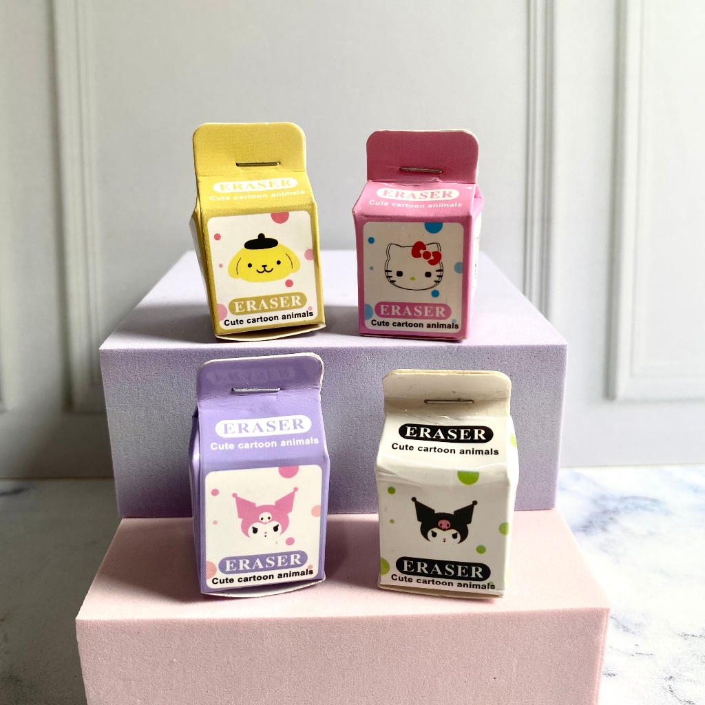 

Penghapus Susu Alat Tulis Karakter Kuromi Pompompurin My Melody Unik Lucu Hadiah Gift