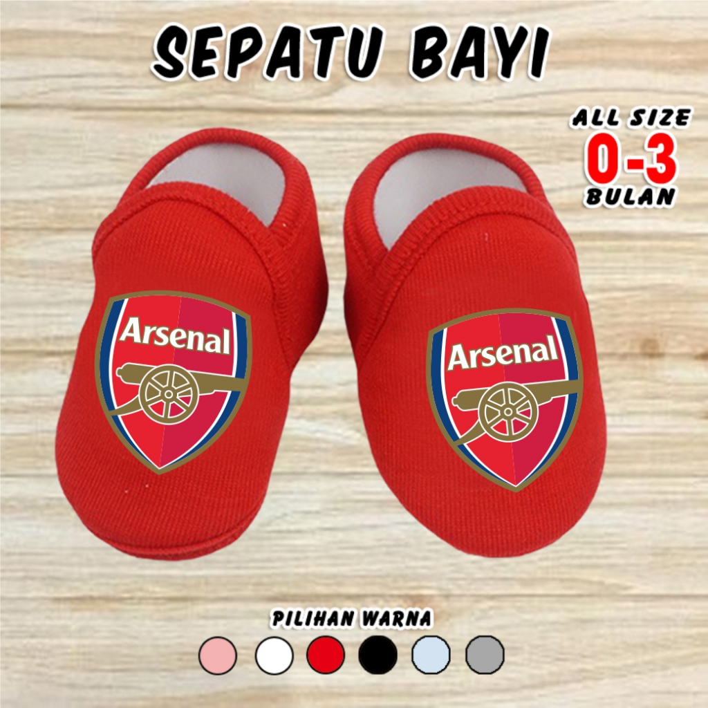 Sepatu Bayi Klub Arsenal Sepak Bola baby Shoes unisex cewek cowok perempuan laki laki laki2 0 3 6 bu