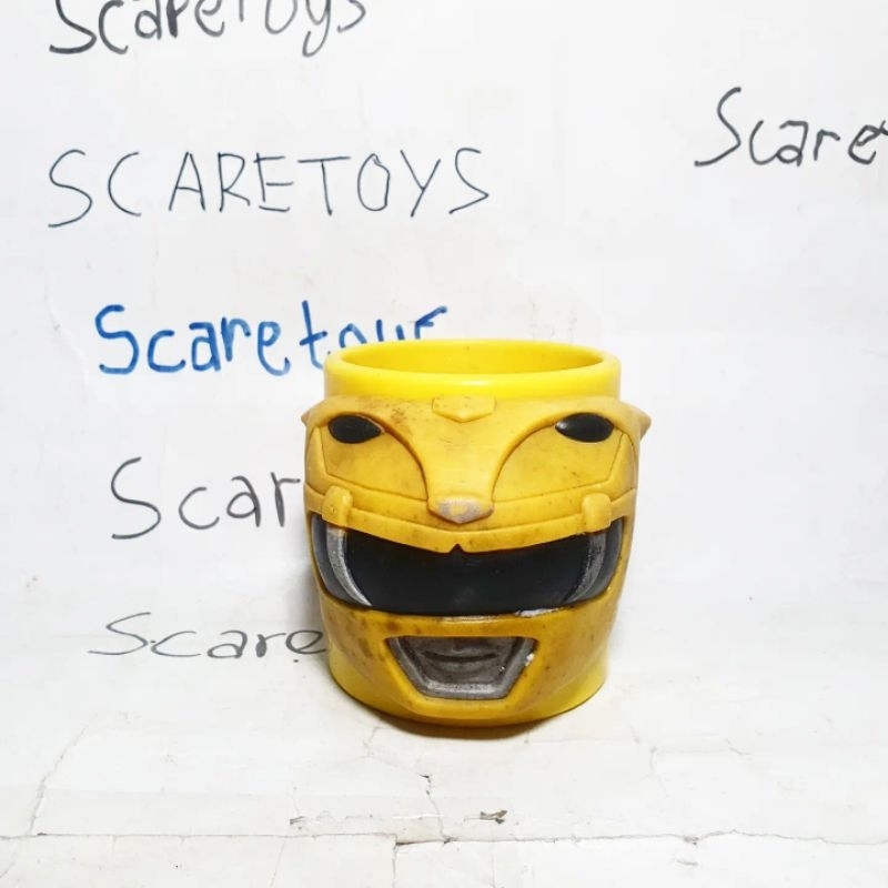 Gelas mug Mighty morphin Power Rangers Yellow ranger kuning zyuranger