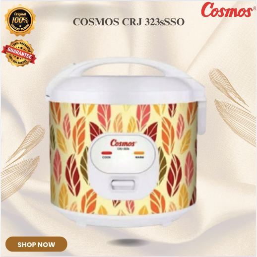 COSMOS RICE COOKER 1.8L CRJ 323sSSO Low Watt/CRJ323sSSO/ CRJ323/CRJ-323sSSO/ORIGINAL GARANSI RESMI