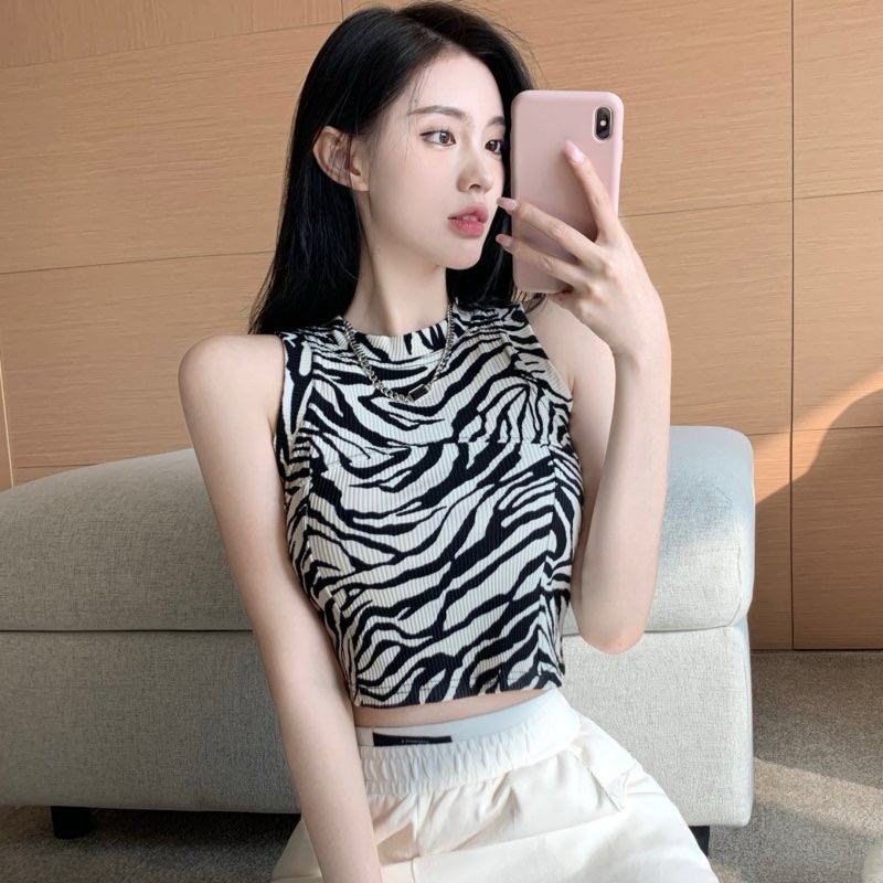 Tanktop Kamisol Rajut - Atasan Rajut -Tangtop Korea Rajut (4 Motif) -Atasan Crop Top Motif