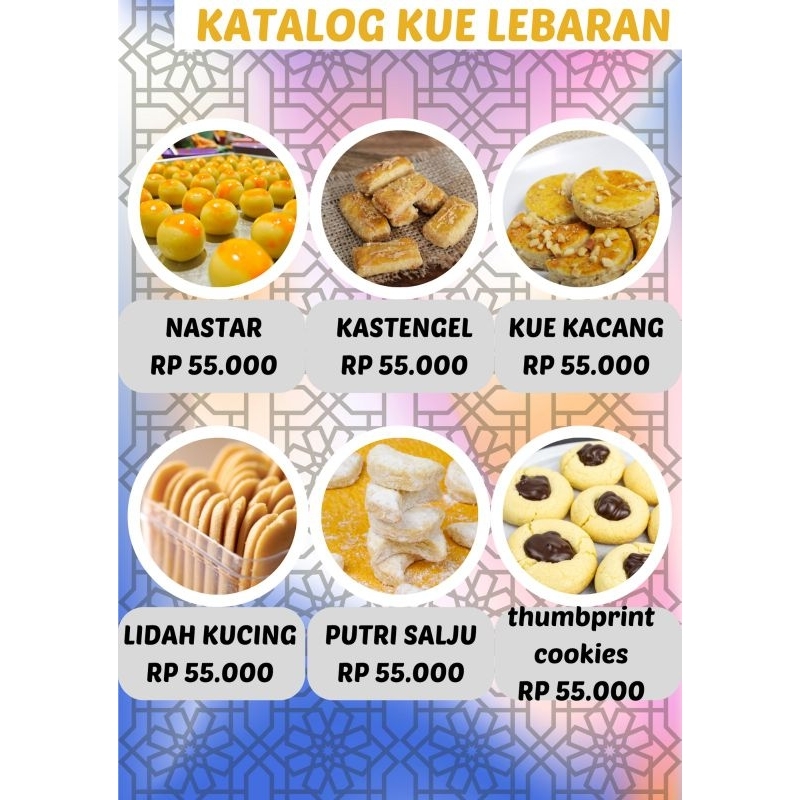 

KUE KERING LEBARAN PREMIUM 500GR/TOPLES NASTAR,PUTRI SALJU,KUE KACANG,KASTENGEL,LIDAH KUCING,THUMBPRINT COOKIES