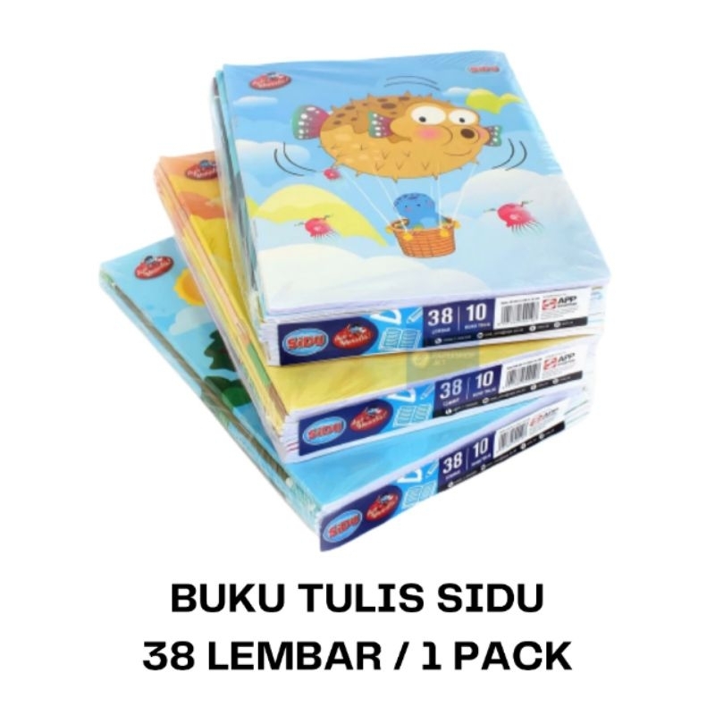 

(1 PACK) Buku Tulis Sinar Dunia / SIDU 38 isi 10 BUKU ukuran Kwarto - Sidu Buku Tulis 38 Lembar