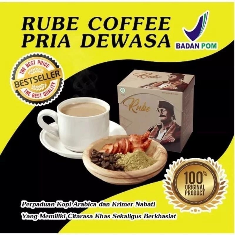 

Kopi Rube 1box Isi 5 Sachet - Coffee Penunjang Peforma Stamina Pria
