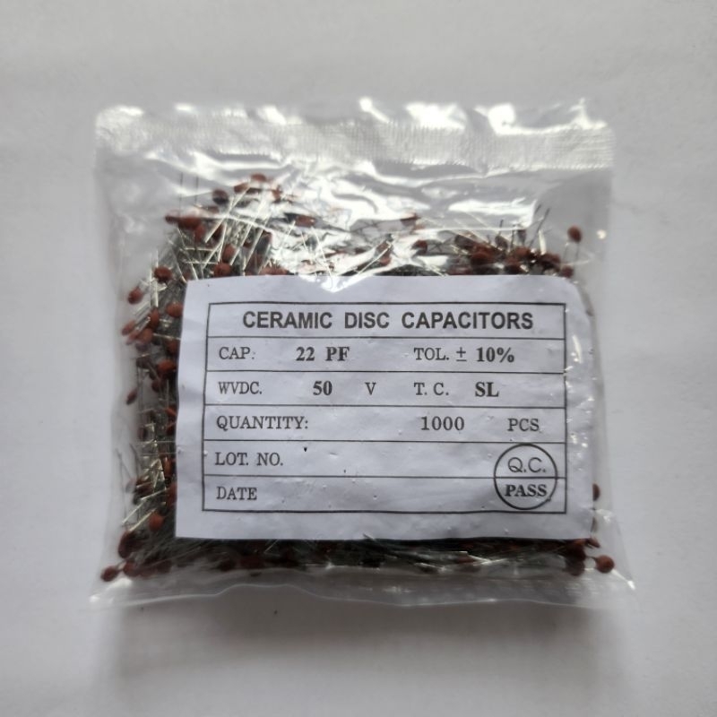 Ceramic Keramik Disc Kapasitor 22pf 22p 50V 1000 Pcs