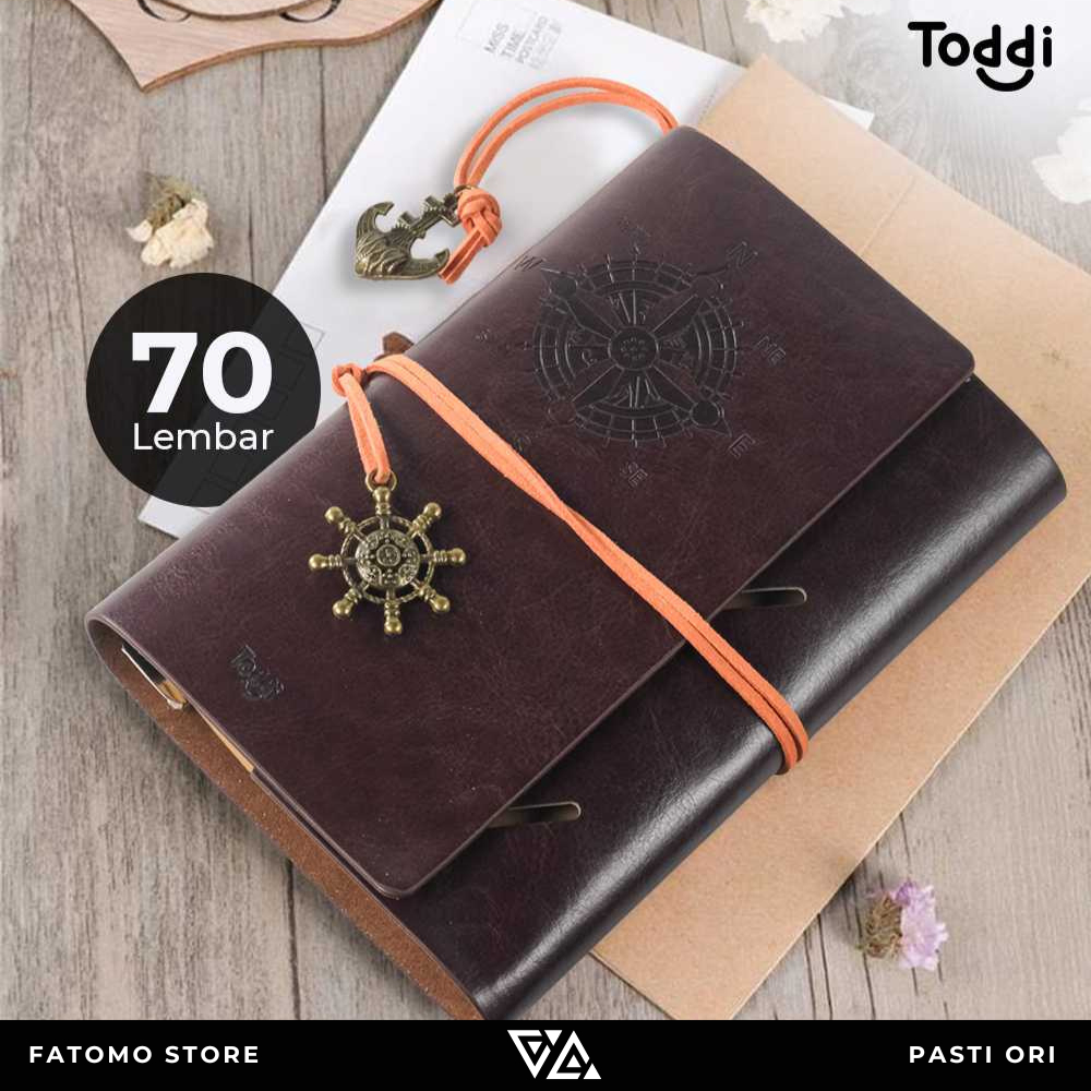 

[ORI] Toddi Buku Catatan Harian Binder Kulit Retro Pirate Daily Notebook - 8005