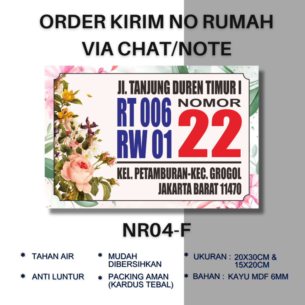 GEUNGGEU - PLAT NOMOR RUMAH MINIALIS HIASAN DINIDNG BLOK NOMER RUMAH TEMPEL