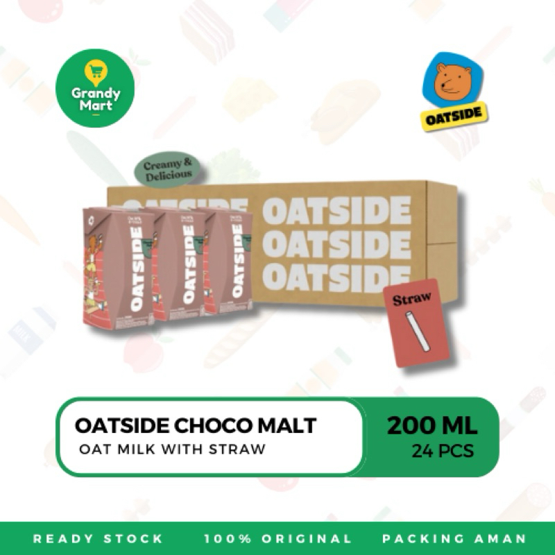 

Oatside Oat Milk Straw 200 ML ( 24 pcs ) - Choco Malt