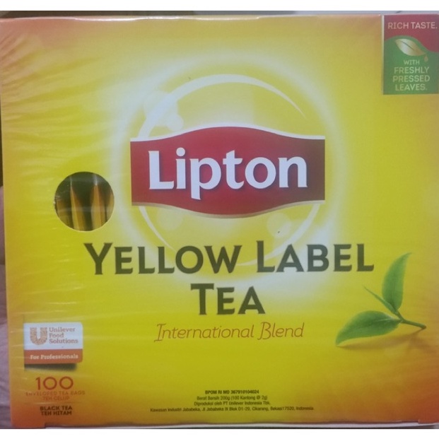 

Terbaru LIPTON YELLOW LABEL TEA ENVELOPED TEA BAGS TEH CELUP 2g IQN