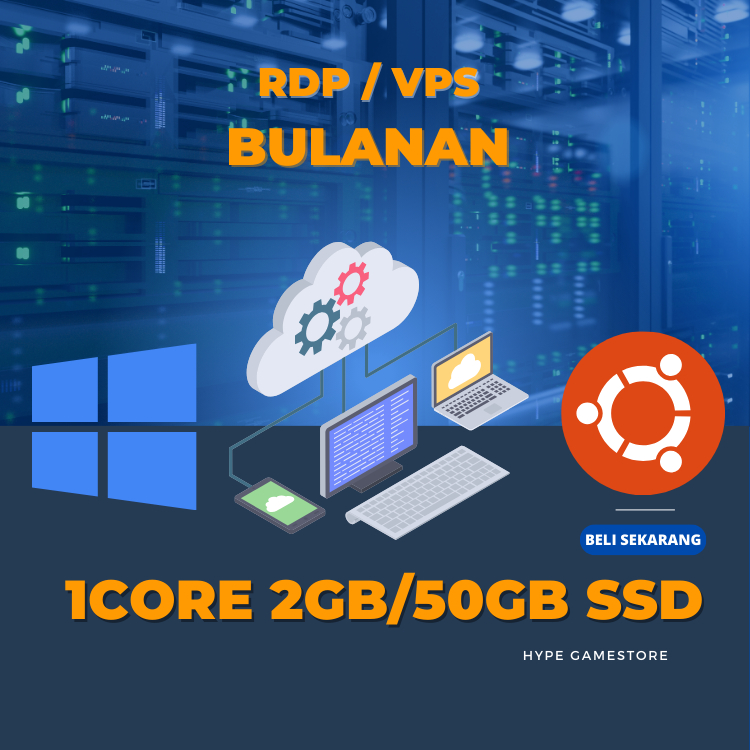 RDP/VPS Windows/Linux 1CPU 2GB RAM SSD 50Gb LINODE [BULANAN]