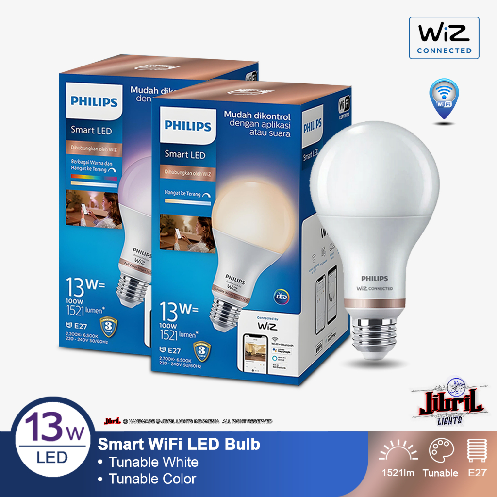 Philips Smart Wifi LEDBulb 13W With Bluetooth - Tunable