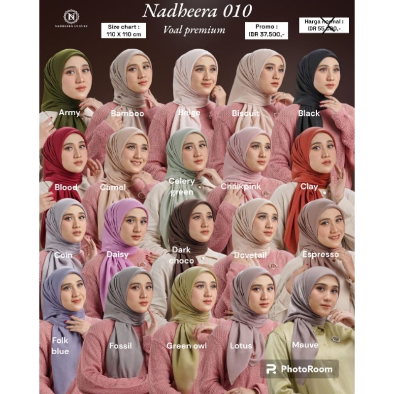 NADHEERA 010/N010/NADHEERA SCARF/NADHEERA SCARF POLOS/SEGIEMPAT POLOS/SEGIEMPAT NADHEERA