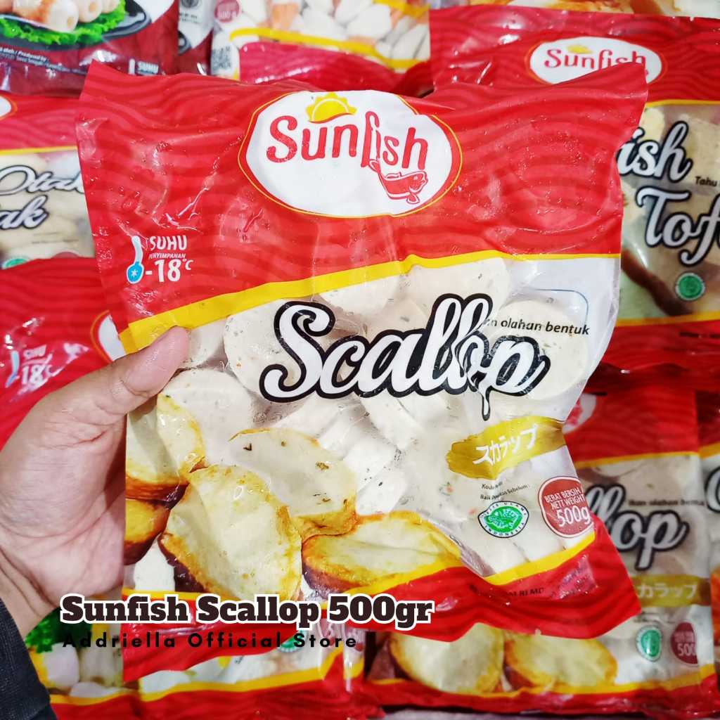 

ADDRIELLA Sunfish Scallop 500gr | Sunfish/Frozenfood/Frozenfood Murah