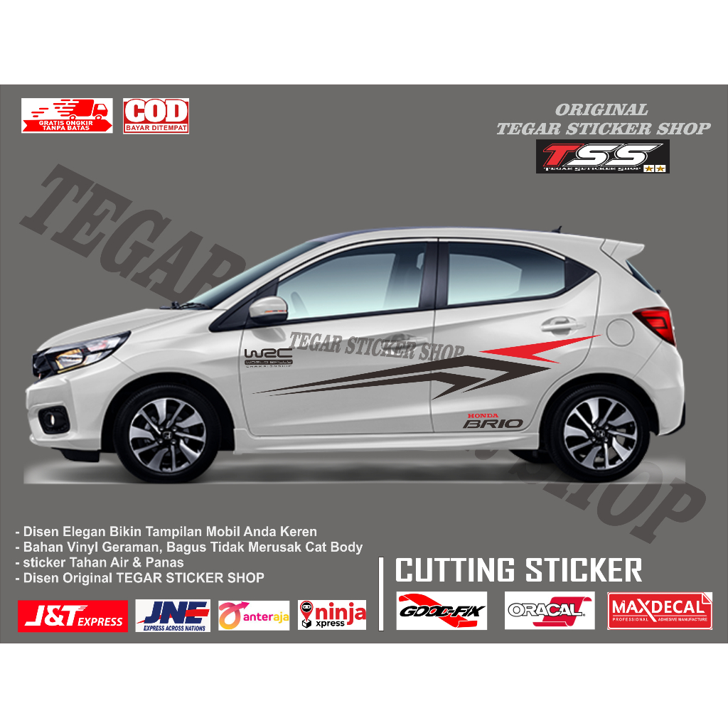 sticker mobil keren sticker mobil brio sticker mobil honda brio sticker lis mobil honda brio