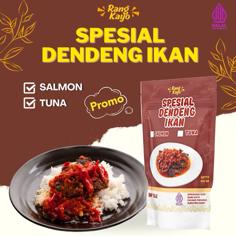 

Rang Kayo - Spesial Dendeng Kering Ikan Salmon Dendeng Kering Ikan tuna dengan Sambal Bawang 100 gram