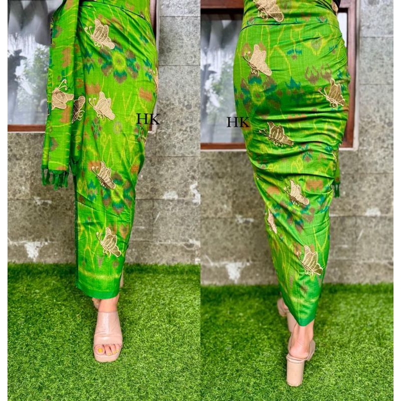 NEW ENDEK LASEM BORDIR KUPU KUPU SET SELENDANG