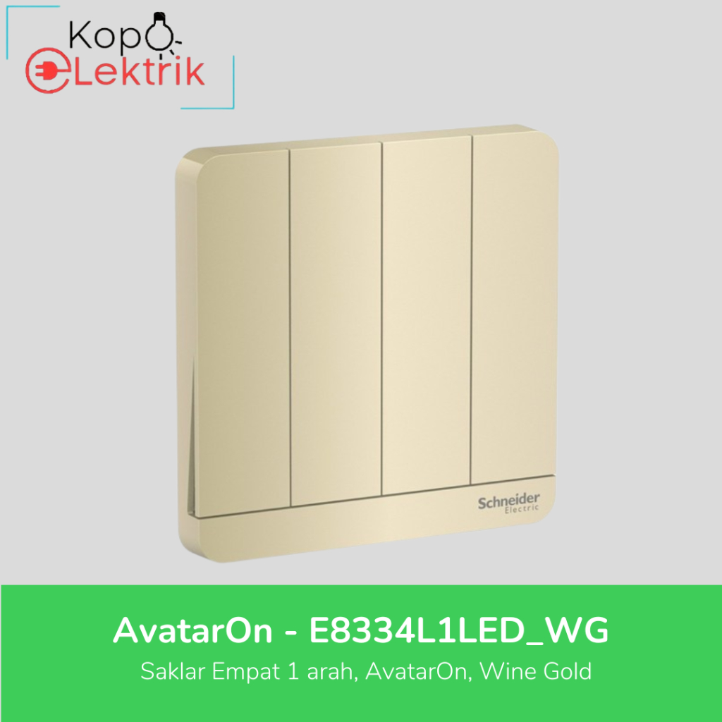 Saklar 4 / Saklar Empat Gold WG Avatar On Schneider