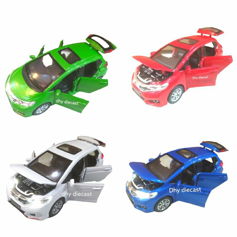 Diecast Mobil Honda Jazz Fit GK5 Miniatur Diecast Mobil Mobilan Honda Pajangan Koleksi