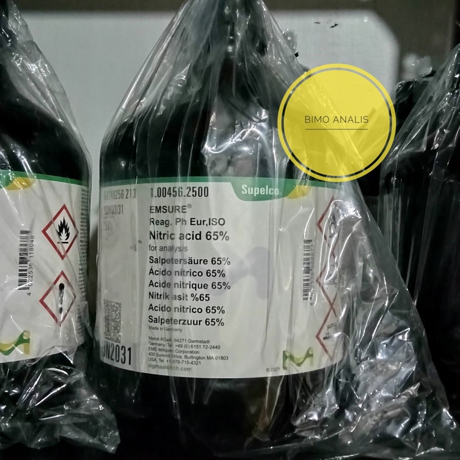 Asam Nitrat 100ML | Nitric Acid 65% / HNO3 65% Merck 100456 / HNO3 PRO ANALIS