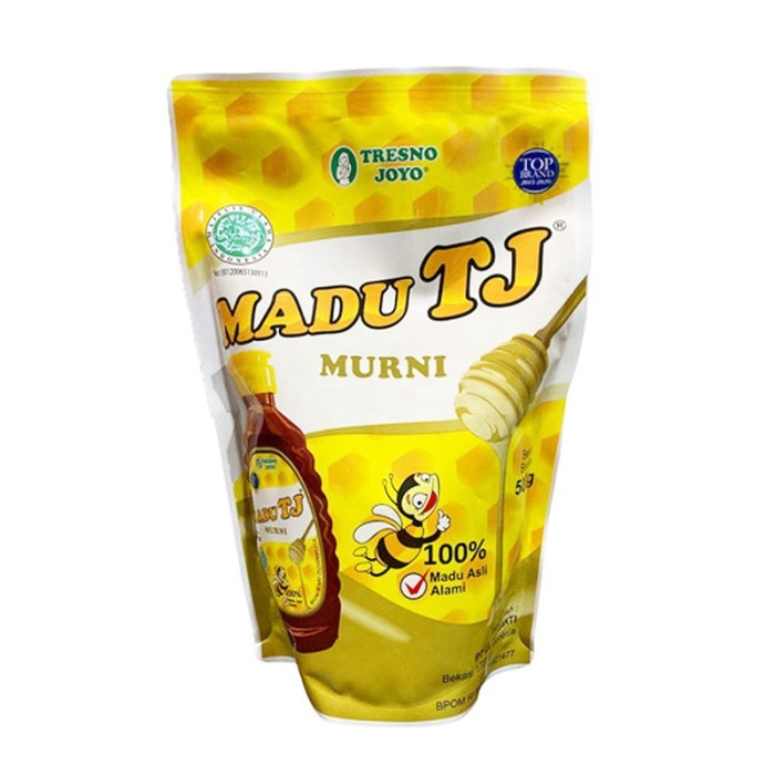 

Madu TJ Murni POUCH Kemasan Baru Isi 500 GRAM | Madu Tresno Joyo Murni 100% ORIGINAL / madu natural bee 500gr