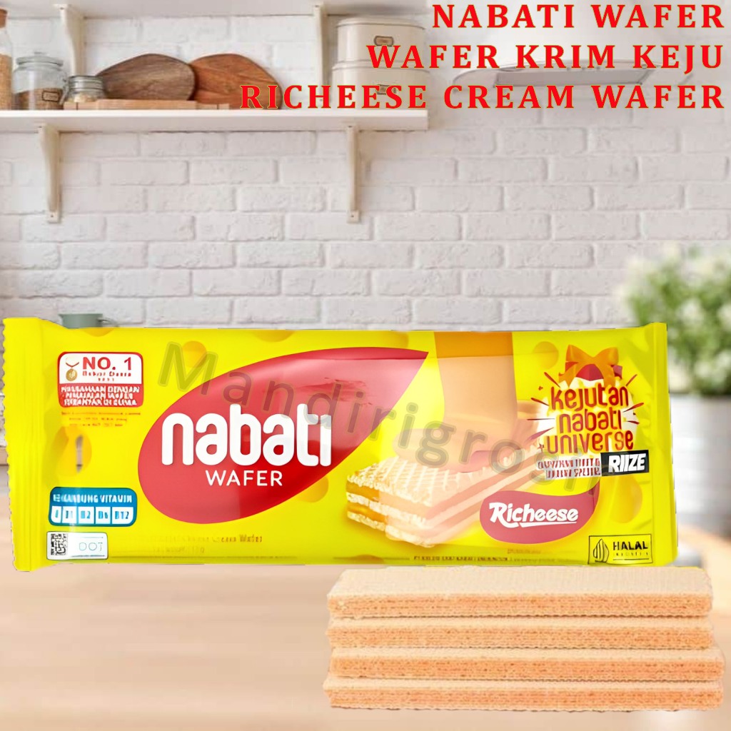 

Wafer Krim keju * Nabati Wafer * Wafer Lapis Krim Keju * 15gr