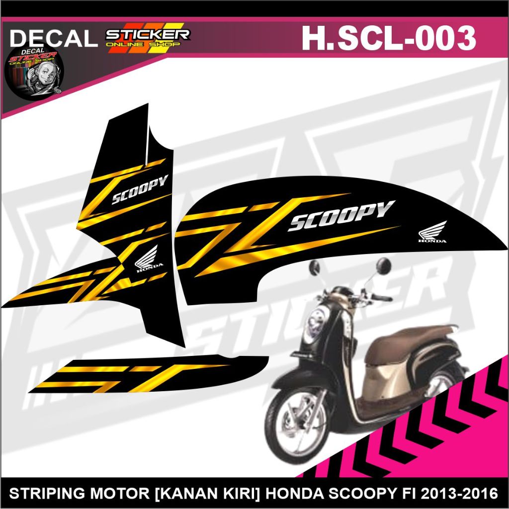 STIKER MOTOR HONDA SCOOPY 2013-2016 DECAL STRIPING NEW VARIASI KEREN