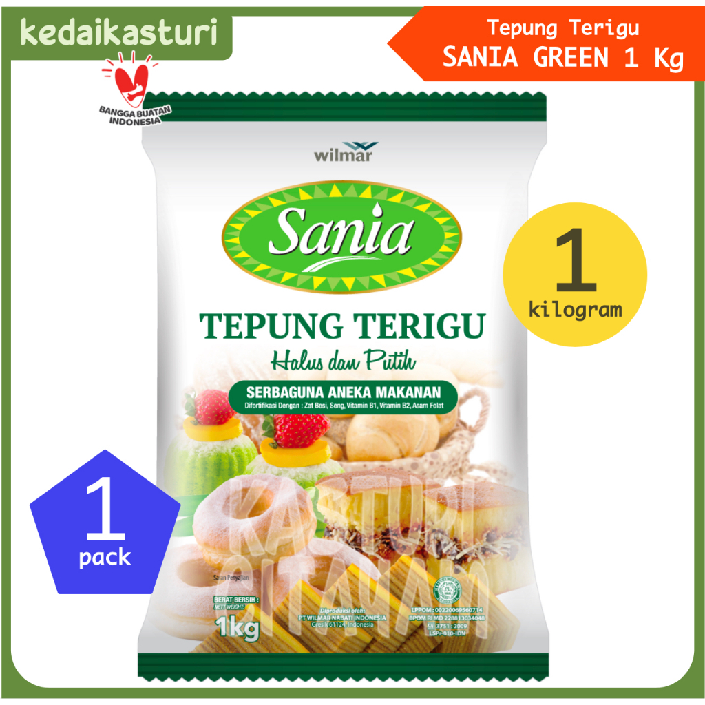 

Sania Green 1kg Tepung Terigu - 1 Pack