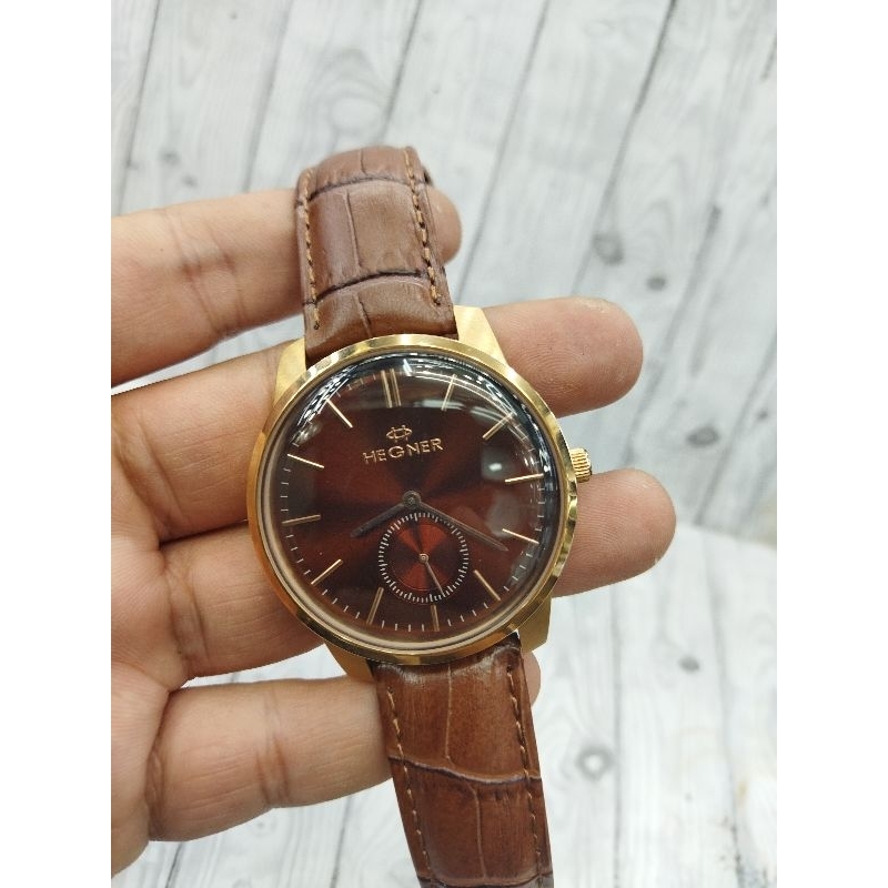 Hegner 1637G-1RGDBR#Jam tangan pria Hegnerb1637G-1RGDBR#Man watch Hegner 1637-1RDGBR