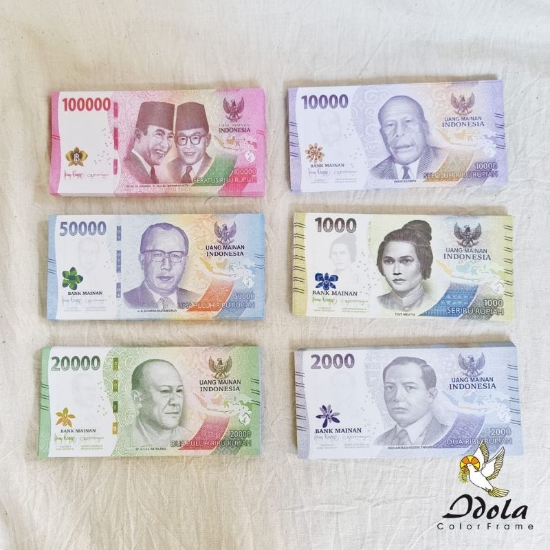 (90 LEMBAR) IDOLA FRAME - UANG MAINAN BARU/ AKSESORIS MAHAR/ACCESORIES MAHAR/ BAHAN MAHAR/ SCRAPBOOK