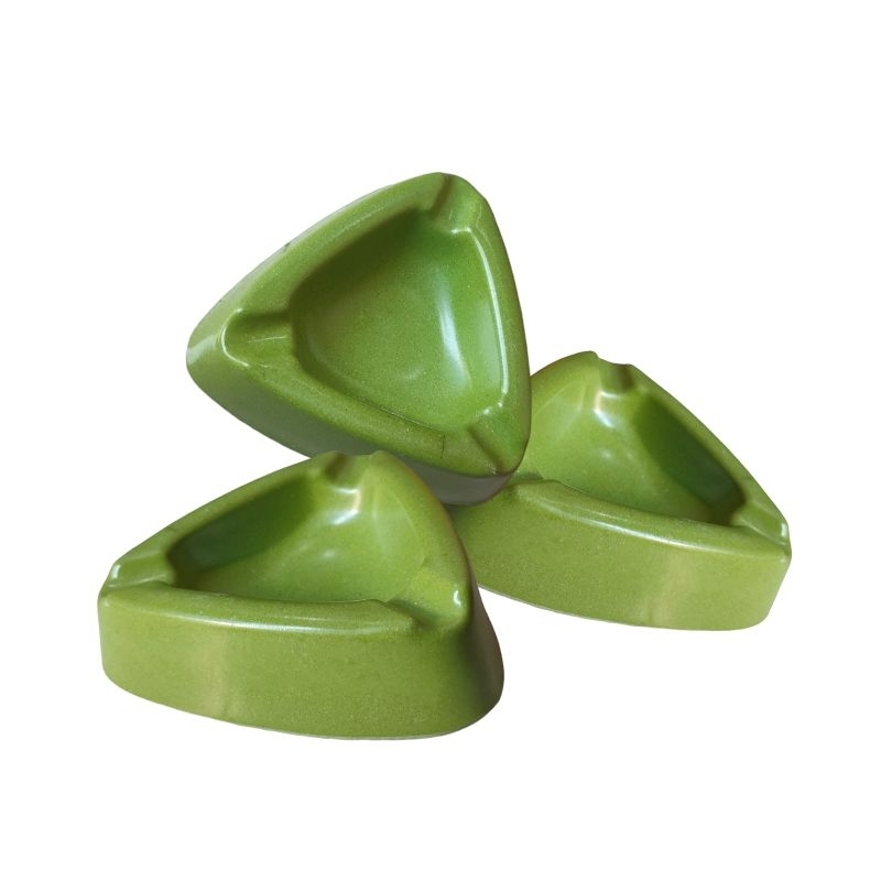 TEMPAT DEBU ROKOK SEGITIGA / ASBAK MEISHING HIJAU SEGITIGA