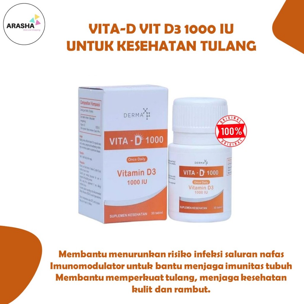 VITA-D VITAMIN D3 1000 IU / UNTUK KESEHATAN TULANG