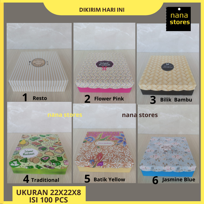 

100 Pcs Dus Nasi Ukuran 22x22x8 BKC