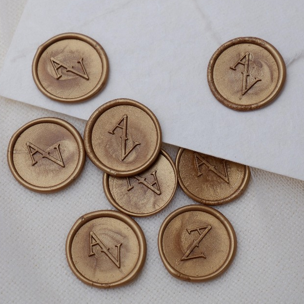

Wax Seal Logo initial AV Lilin Segel Undangan WaxSeal SealWax Vintage